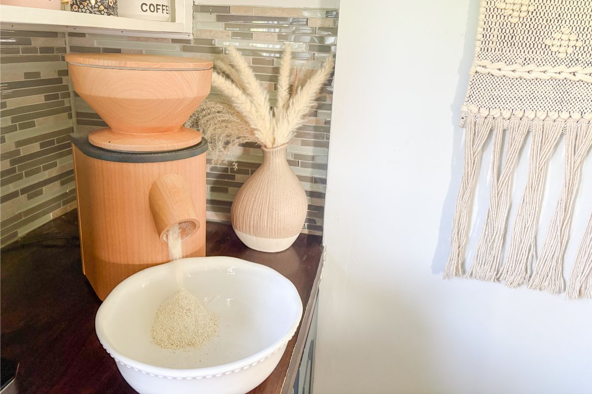freshly milled flour for morning glory muffins