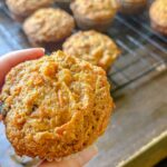 freshly milled morning glory muffins for postpartum snack